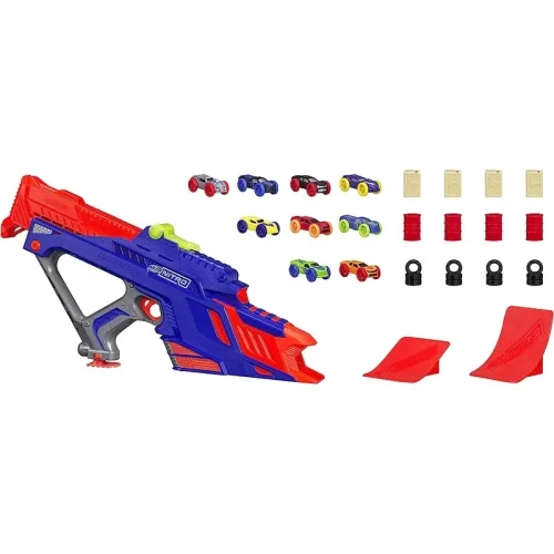 تفنگ پرتابی نیترو نرف با 9 ماشین فومی NERF NITRO کد C0787