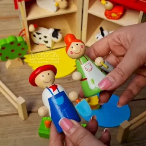 اسباب بازی چوبی مزرعه 16 تکه پیکاردو