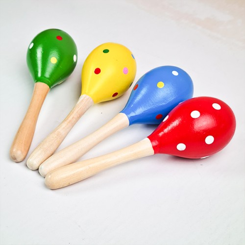 اسباب بازی جغجغه چوبی طرح خال خالی کد 5361840