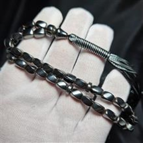 فروش تسبیح 33 دانه سنگ حدید معدنی کد