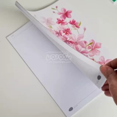 دفتر 80 برگ شکلاتی طرح شکوفه کد 57941