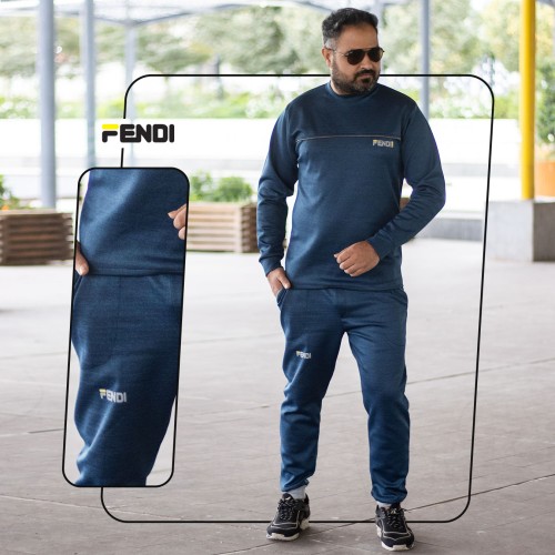 ست تیشرت شلوار آبی Fendi مدل 1414