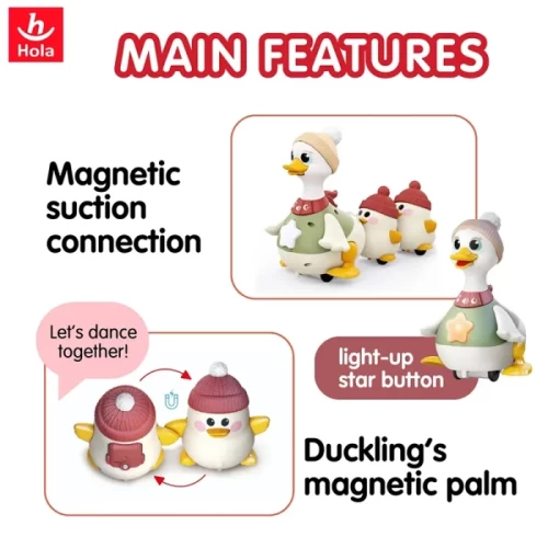 اردک و جوجه موزیکال هولی تویز سنسور دار هولی تویز Huile Toys کد HE9987