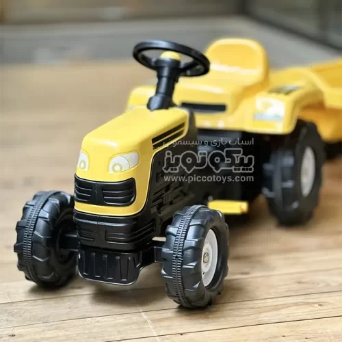 تراکتور پدالی زرد Dolu با تریلر کد 8046