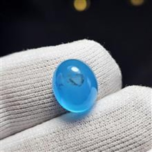 خرید نگین سنگ عقیق آبی آبدار معدنی کد وردسا