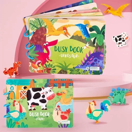 کتاب مونته سوری پازلی busy book مدل دایناسور