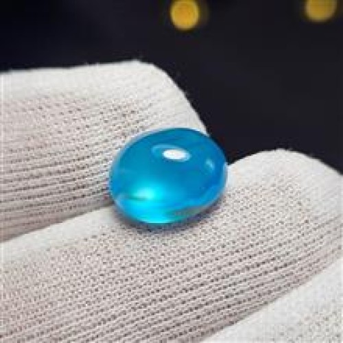 خرید نگین سنگ عقیق آبی آبدار معدنی کد وردسا