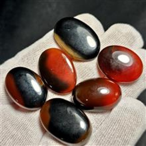 فروش پک 6 عددی نگین سنگ عقیق معدنی خراسانی کد G81265