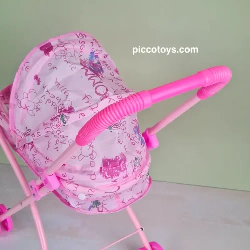 کالسکه عروسک سایبان دار صورتی کد 616B