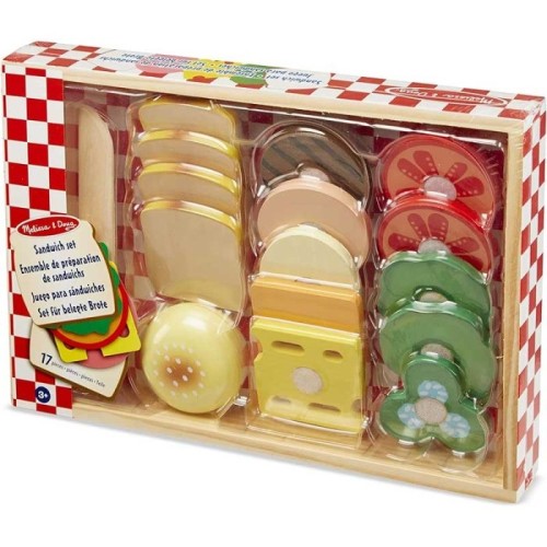 اسباب بازی ست فست فود چوبی 17 تکه MELISSA & DOUG کد 10513