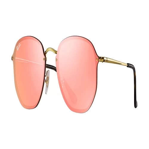 عینک آفتابی RayBan 3579N Blaze Hexagonal Flat Lens Pink Mirror - Image 2