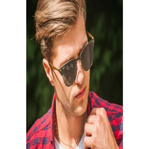 عینک آفتابی RayBan 3576N Blaze Clubmaster Flat Lens Green Classic - Image 7