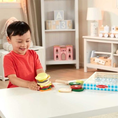 اسباب بازی ست فست فود چوبی 17 تکه MELISSA & DOUG کد 10513