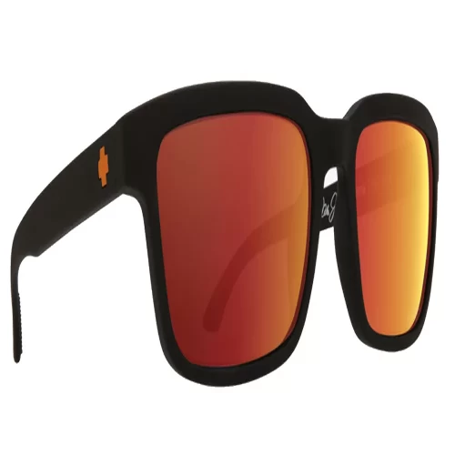 عینک آفتابی اسپای SPY Helm 2 Dale Jr Matte Black - HD Plus Gray Green with Orange Spectra Mirror - Image 4