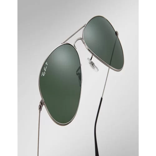 عینک آفتابی RayBan 3025 Aviator Classic Gunmetal Green Classic Polarized - Image 3