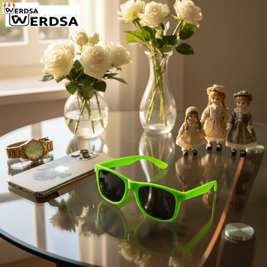 عینک زنانه شیشه سبز