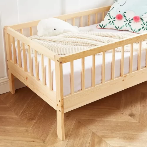 تخت خواب کودک چوبی کشویی کد 6188073