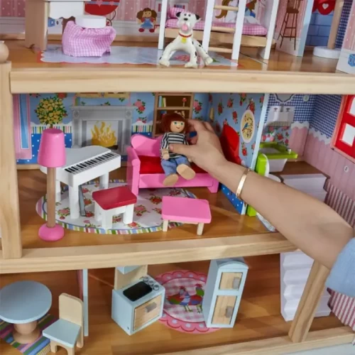 خانه عروسکی چوبی کیدکرفت مدل KidKraft Chelsea Dollhouse کد 65054