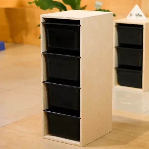 قفسه اسباب بازی و نظم دهنده کودکان باکس مشکی تکی کد 6118640