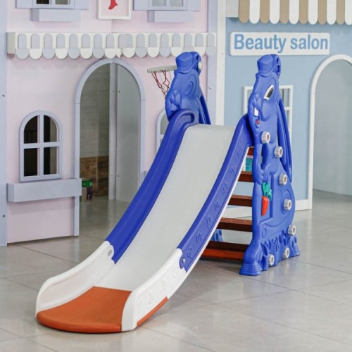 سرسره کودک مدل خرگوش سرمه ای با حلقه بسکتبال مدل P/PS5135/A