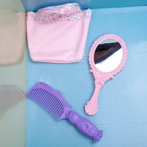 عروسک دخترانه موزیکال با گاری فلزی رنگ بنفش کد P/29154/A