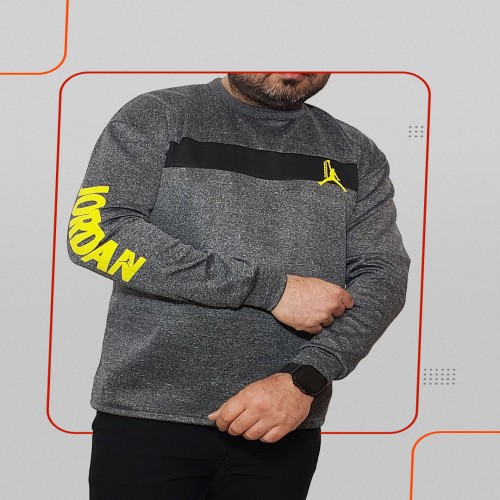 تیشرت زغال سنگی آستین بلند جردن مدل 1330