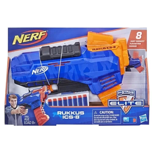 تفنگ اسباب بازی کودک نرف مدل NERF ELITE RUKKUS ICS8 کد E2654