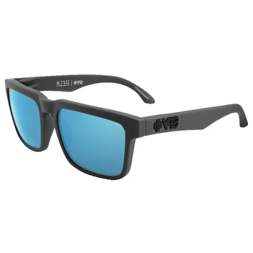 عینک آفتابی اسپای SPY Helm Soft Matte Dark Gray - HD Plus Gray Green Polar with Light Blue Mirror - Image 2