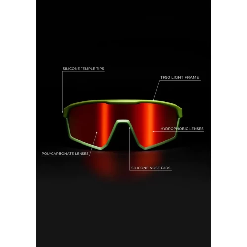 عینک آفتابی دی فرانکلین مدل D.franklin Hurricane Lime Full / Red - Image 5