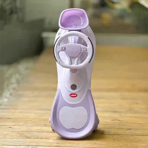 کویر کار موزیکال سبد دار رنگ بنفش پاستلی کد P/QT8061/BN