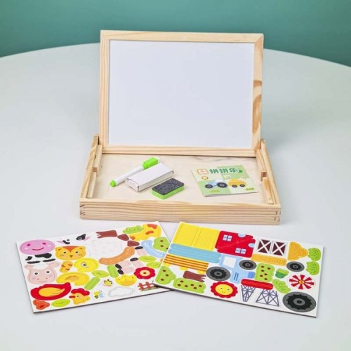 تخته سیاه و وایت برد دو طرفه مگنتی طرح حیوانات مزرعه کد 6361754