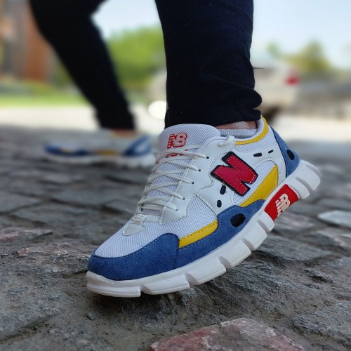 کفش اسپرت مردانه NB سفید آبی مدل 1031