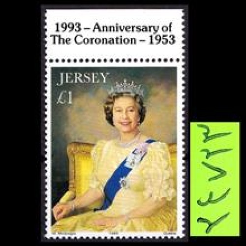 فروش تمبر خاص زیبای تاجگذاری ملکه الیزابت جرسی