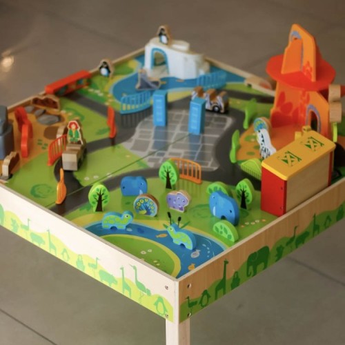 میز بازی چوبی باغ وحش 50 تکه کد F819