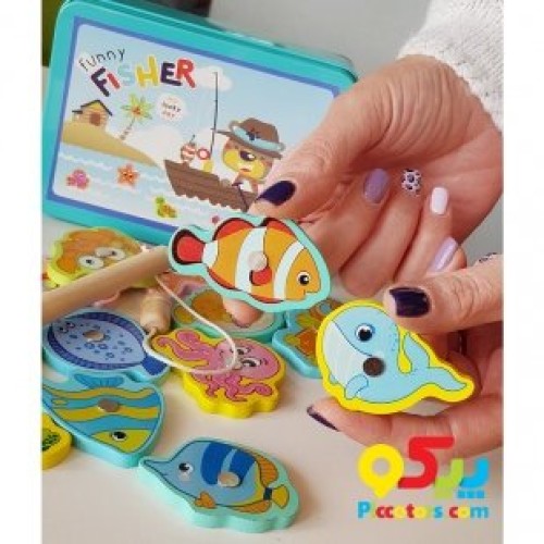 خرید اسباب بازی چوبی ماهیگیری