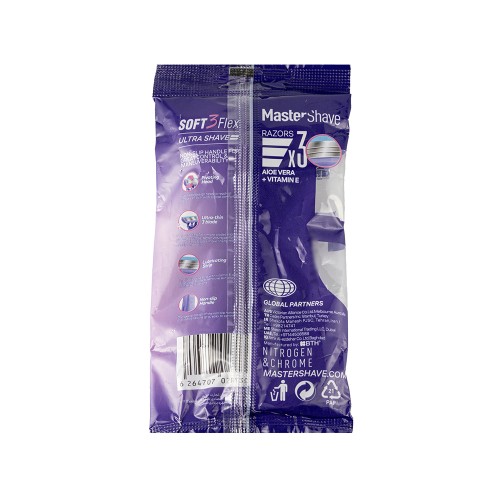 خودتراش سه لبه مستر شیو مدل 3 Soft بسته 3 عددی