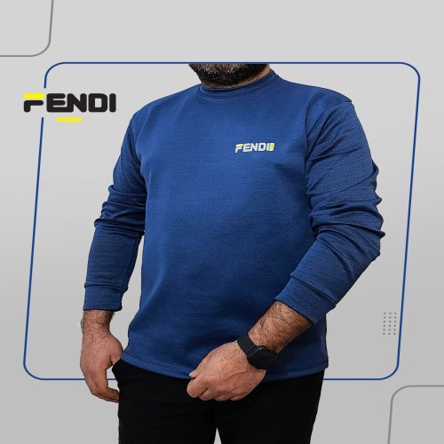 تیشرت آبی آستین بلند Fendi مدل 1348