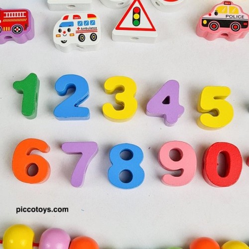 پازل و تخته جایگذاری چوبی مدل وسایل نقلیه کد P/50918/C