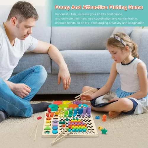 اسباب بازی مونته سوری تخته لگاریتمی 5 در 1 کد OY041