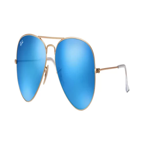 عینک آفتابی RayBan 3025 Aviator Gold Blue Flash - Image 2
