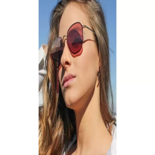 عینک آفتابی RayBan 3579N Blaze Hexagonal Flat Lens Pink Mirror - Image 6
