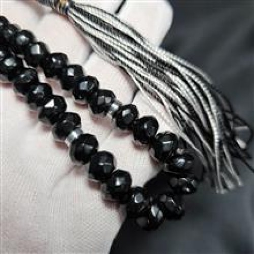 خرید تسبیح 33 دانه سنگ اونیکس سیاه کد وردسا