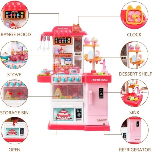 آشپزخانه کودک 45 تکه رنگ صورتی کد WDT35