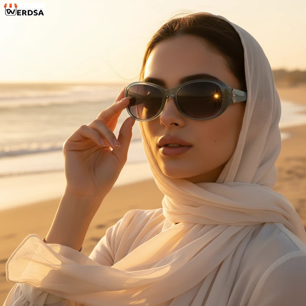 عینک آفتابی زنانه لنز دودی و فریم براق کد 1598 سه تا بخر سه تا ببر