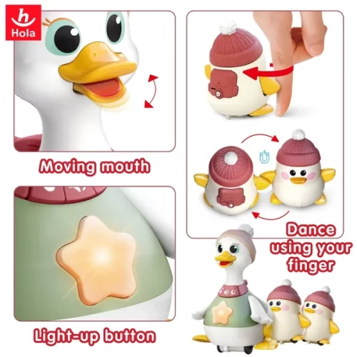 اردک و جوجه موزیکال هولی تویز سنسور دار هولی تویز Huile Toys کد HE9987