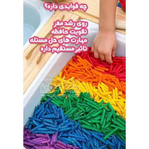 میز کودک چوبی با دو باکس بزرگ سفید مدل P/5556/C