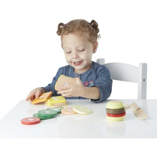 اسباب بازی ست فست فود چوبی 17 تکه MELISSA & DOUG کد 10513