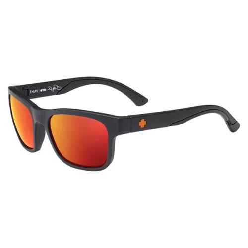 عینک آفتابی اسپای SPY Hunt Dale Jr Matte Black - HD Plus Gray Green with Orange Spectra Mirror - Image 2
