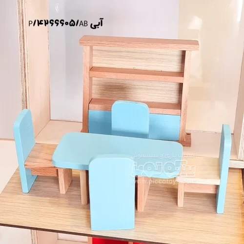 اسباب بازی چوبی ست وسایل خانه عروسکی مدل اتاق ناهارخوری کد 4266605