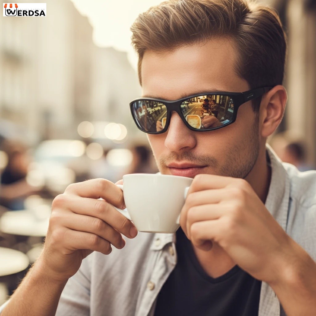 عینک آفتابی, عینک اسپرت, عینک Adriano, فریم مشکی مات, لنز آبی آینه‌ای, پلاریزه, UV400, ضدخش, عینک رانندگی, عینک ورزشی, استایل مدرن, فریم سبک, طراحی آیرودینامیک, عینک فشن, sport sunglasses, Ad